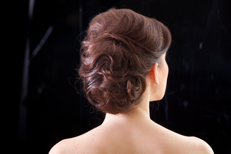 Pinned-up hairstyle