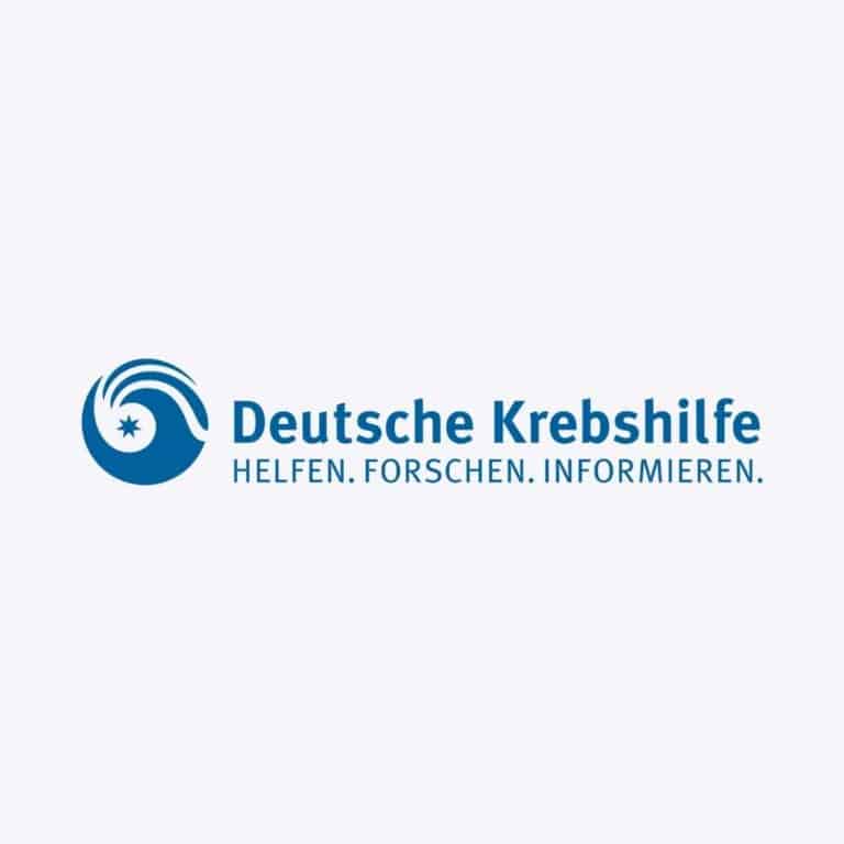 Logotipo de la Ayuda Alemana contra el Cáncer en azul