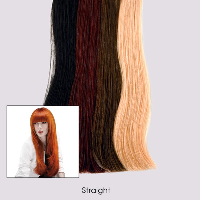 Haarsträhnen Glatter als Straight in verschiedenen Farben