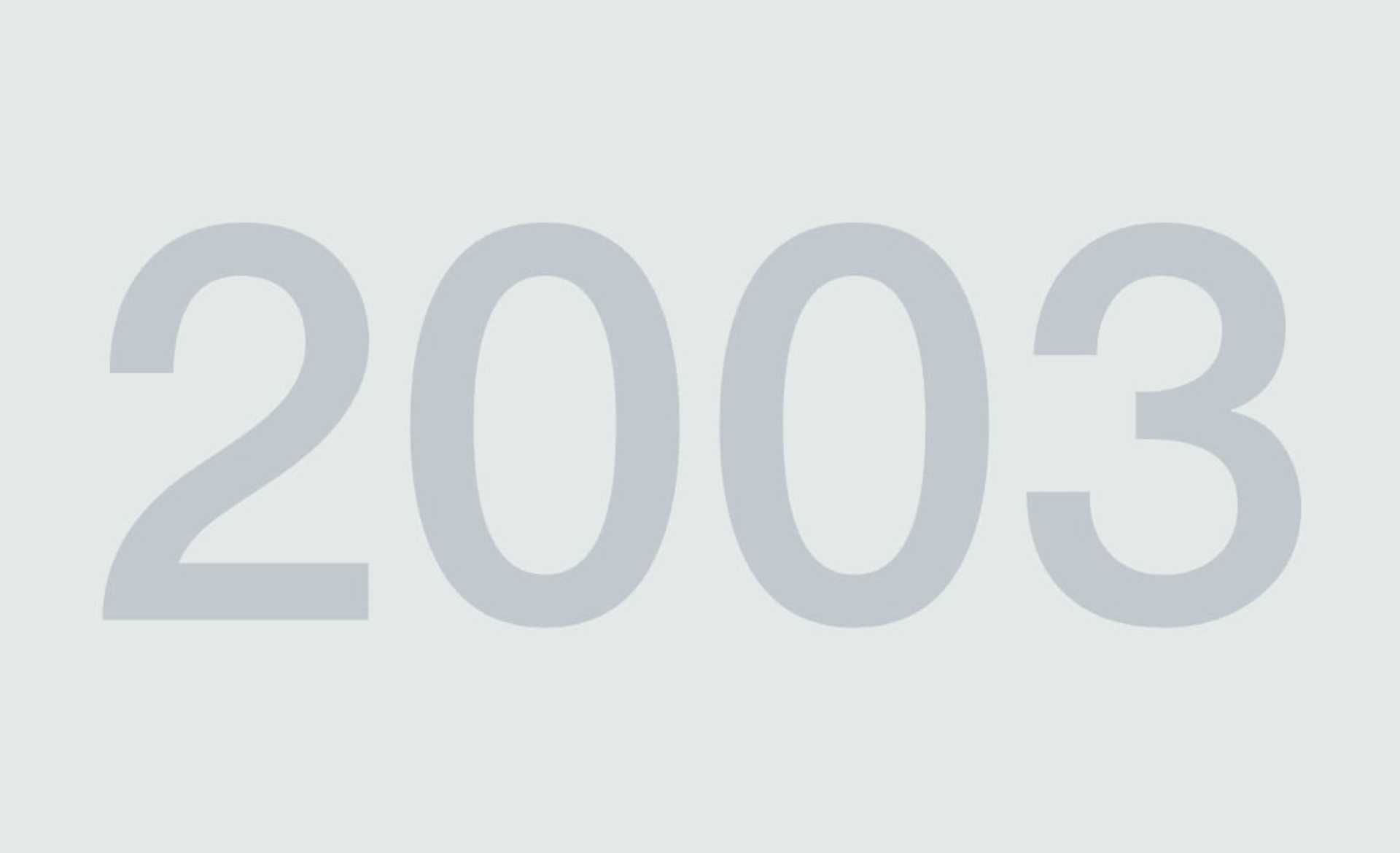 Grafik Jahreszahl 2003